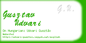 gusztav udvari business card